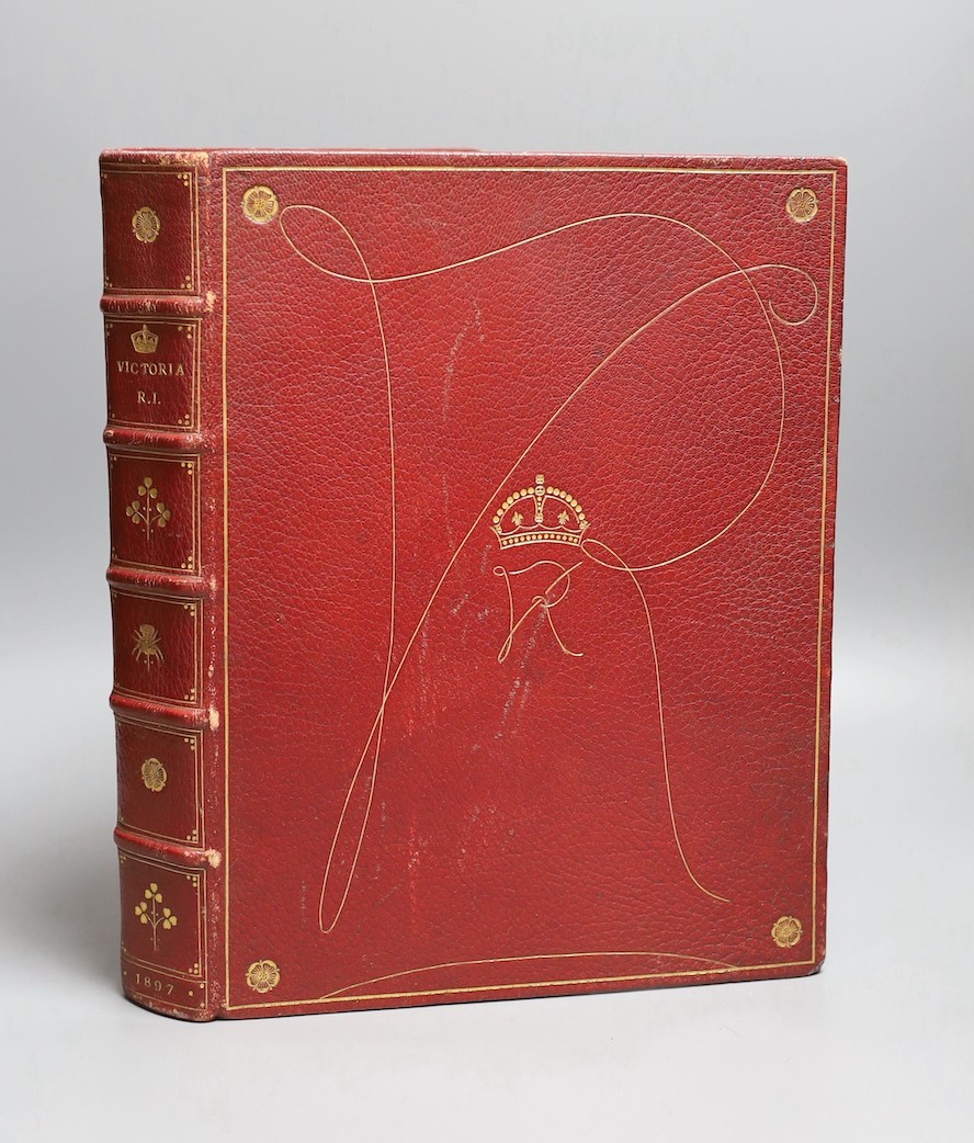 Holmes, Richard R. - Queen Victoria. col. frontis., num. engraved plates & other illus.; contemp. red gilt-ruled morocco, gilt-decorated upper board, gilt-decorated and panelled spine, ge. folio. 1897